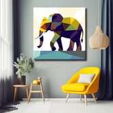 Paint by Numbers Polygon Elephant Art